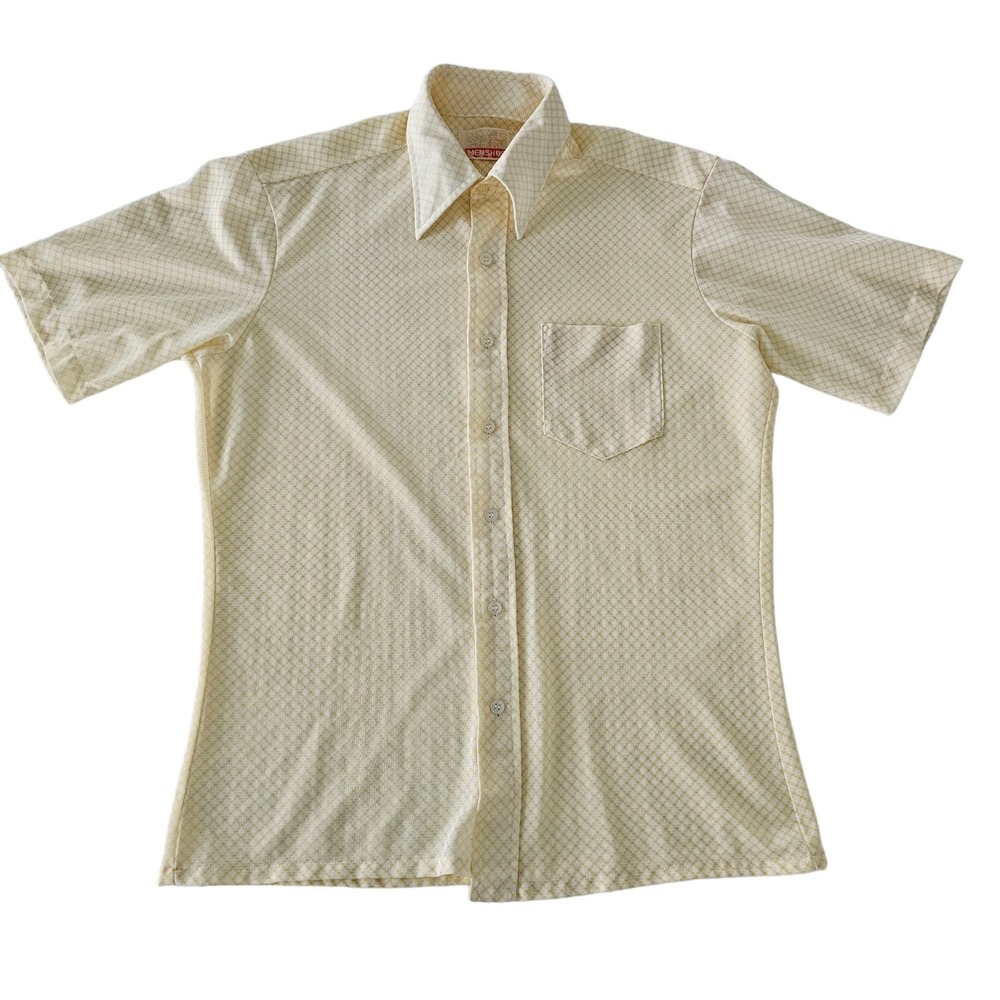 Vintage 1970s Zayre Menshop Shirt Disco Boogie Party Hipster Thin Medium Large